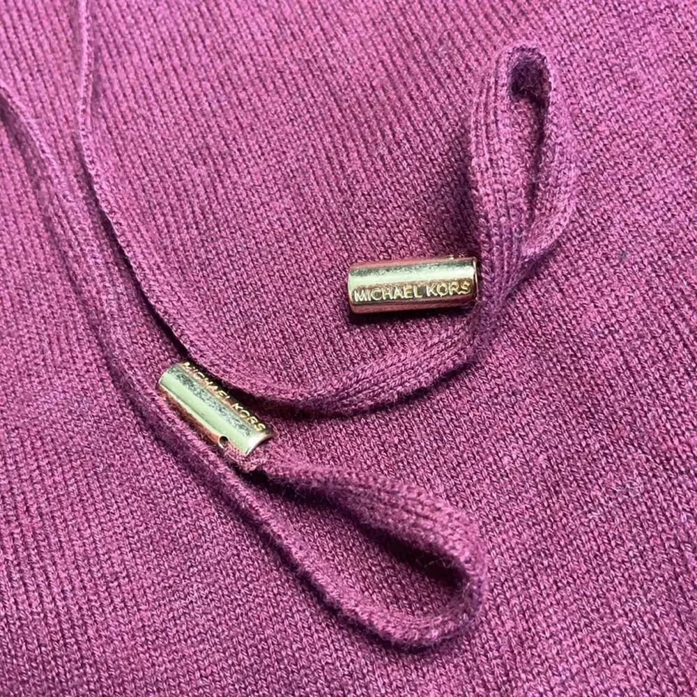 MICHAEL KORS Women's Burgundy Pullover Hoodie Sweater Size Small